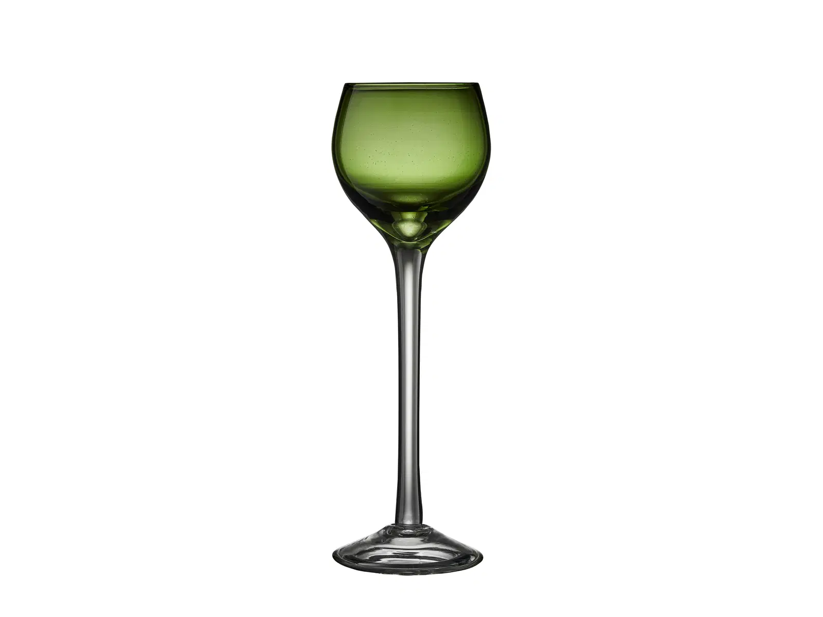 Lyngby Glas Snapseglas på fod 6 stk i assorterede farver og former
